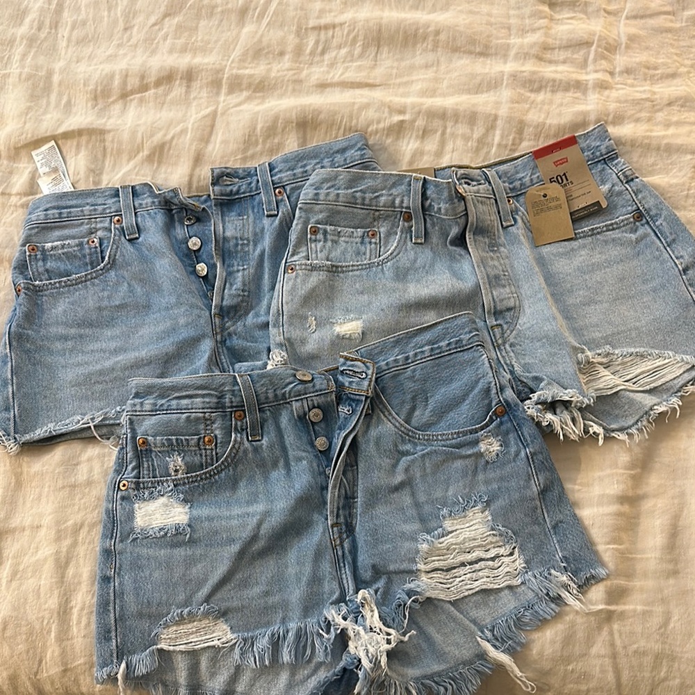 Levi's denim Shorts trio size 27
